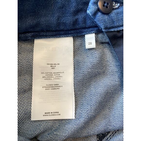 Closed Denim 28 High Waist Straight Leg Med Wash Belted Jeans Denim Milla - Picture 14 of 15